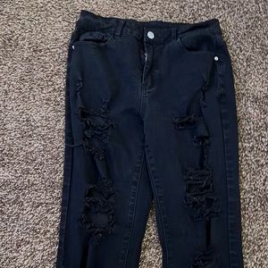 black ripped jeans size 9
